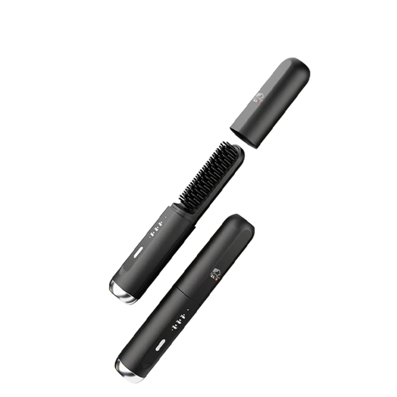 RTS Model Dual Voltage Quick Heating Salon-Grade Mini Travel-Size Hair Straightener Wireless Black Color
