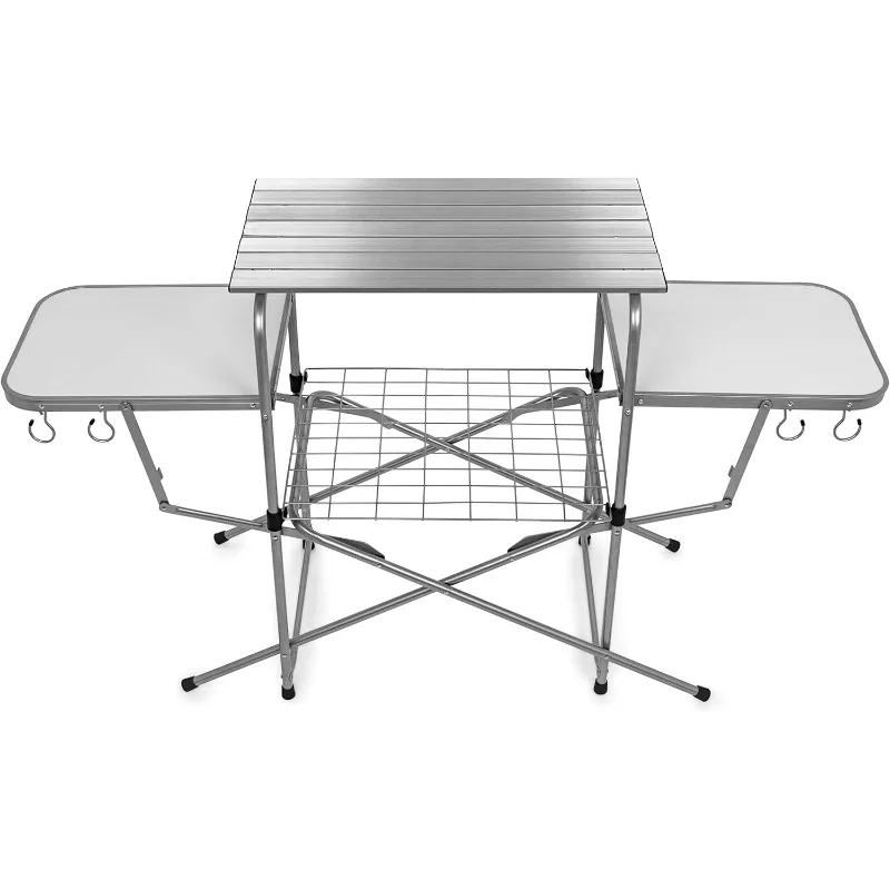 

Camco Olympian Deluxe Portable Grill Table | Provides Plenty of Room for Grilling Gear | Ideal for Picnics, Camping, Boating