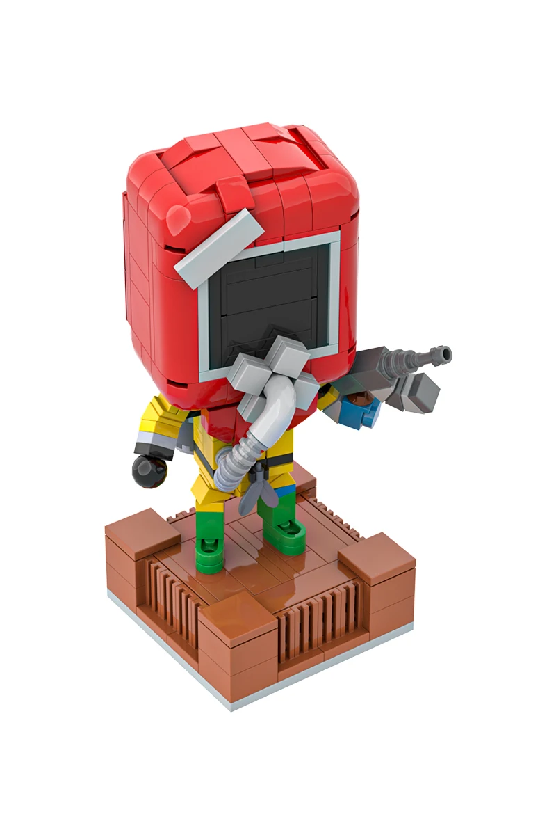 MOC Rust Hazmat Doll Model Building Blocks Sets Game Protective Suit Fighting Mecha Figure Assembled Bricks Toy Adult Gift