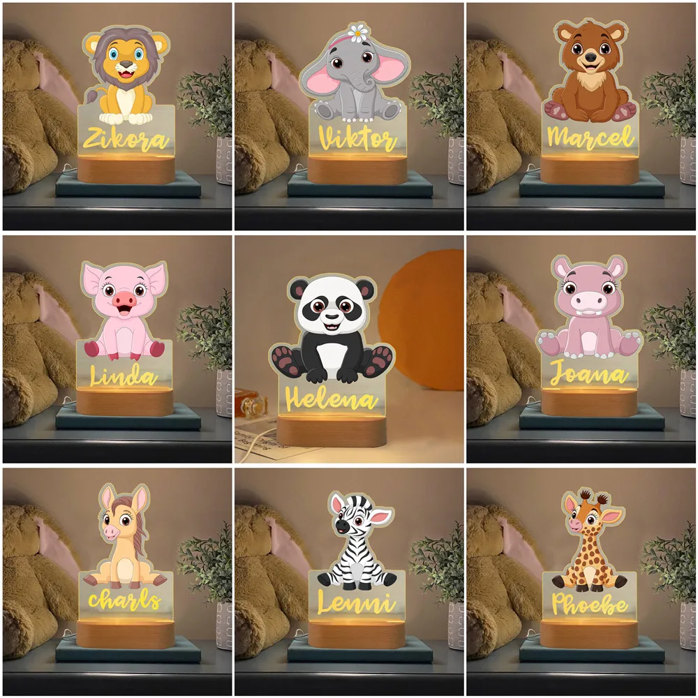 Creative 3D Night Lamp Acrylic Desktop Nightlight Boys and Girls Holiday Gift Decorative Night Lamp Bedroom Bedside Table Lamp