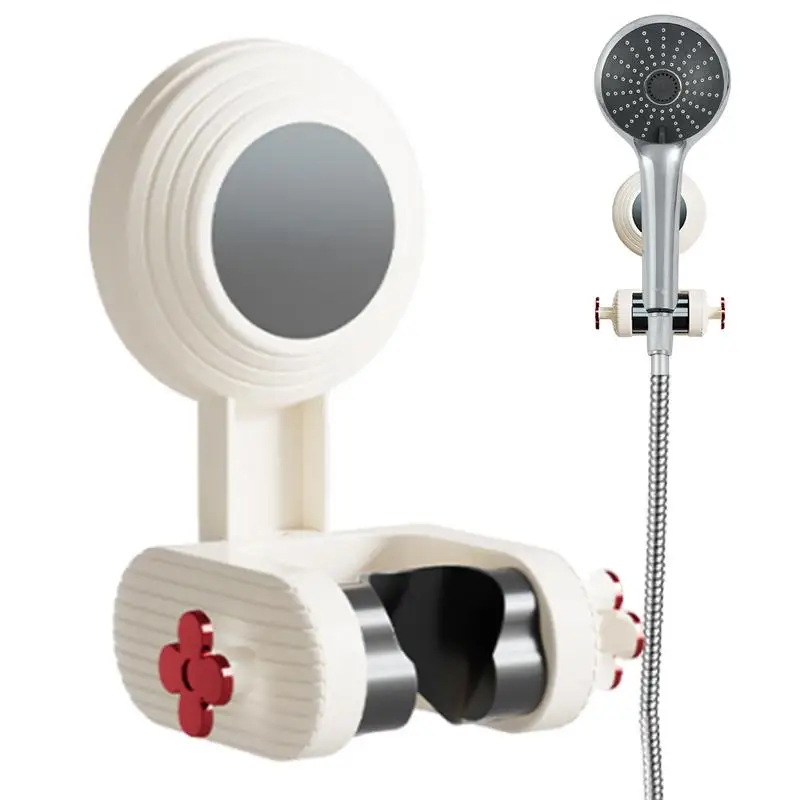 Shower Head Holder Shower Head Bracket For Bathroom Adjustable Suction Cup Holder Removable Handheld Showerhead Wall