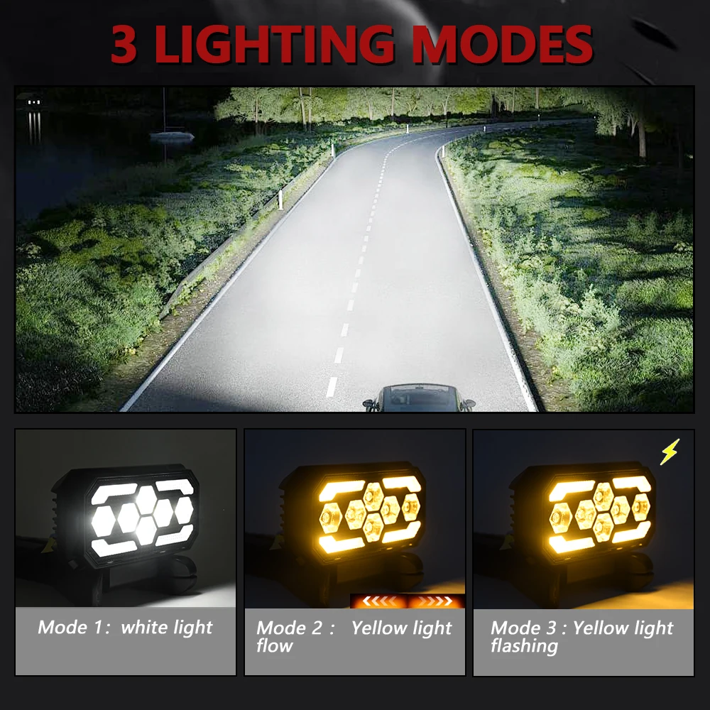 4.5Inch Work Fog Light Long Range Auxiliary Auto Fog Light Led Light Bar for Mo