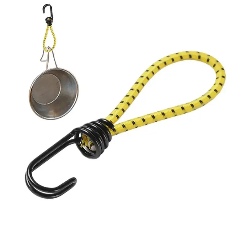 

Банджи-шнуры с крючком, короткий уличный эластичный брезент для кемпинга, портативный банджи-шнур для кемпинга, путешествий, уличный брезентовый трос для