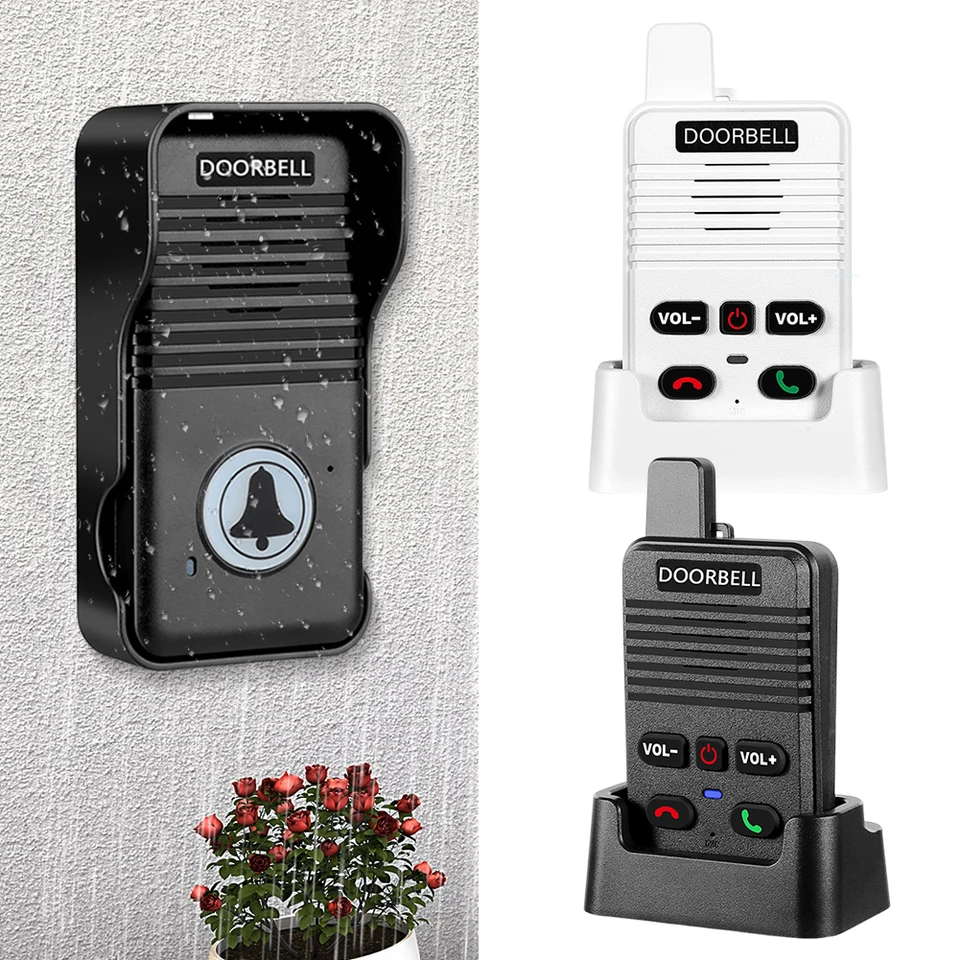 Wireless Rechargeable Intercom Doorbell System 500M