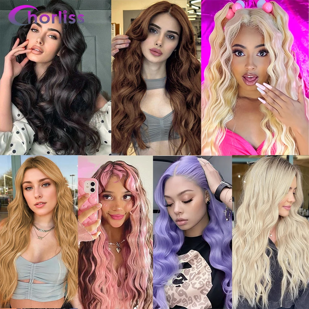 24inch Synthetic Braiding Hair Bulk Ginger Loose Wave Boho Crochet Braids Hair Extensions Body Wave Hair Bundles for Black Women 6