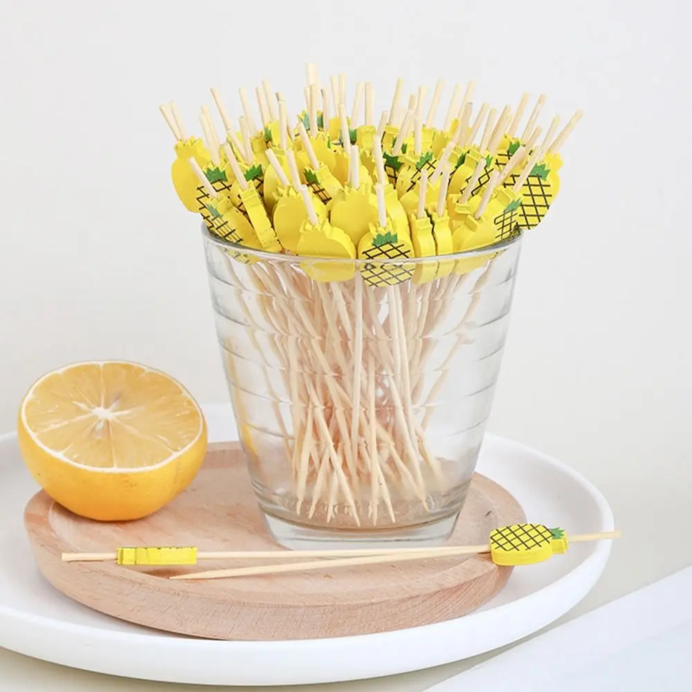 Description Picture 6 of itemSandwich Toothpicks Cupcake Fruit Fork Toothpick Skewer Bamboo Picks Fruit Sticks Food Fruit Cocktail Decor Handmade Toothpicks