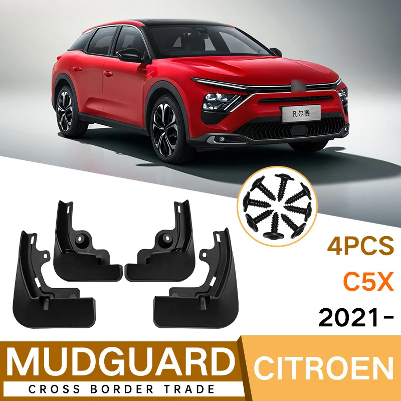 

MudFlaps FOR Citroen C5X 2021-2022 Car Splash Guards Fender Set Parts Front Rear Mud Flaps Automotive Accessories