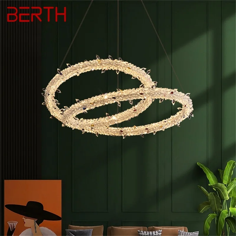 

BERTH Modern Pendant Lamp Creative Gold Luxury Chandelier LED Crystal Fixtures For Living Room Bedroom