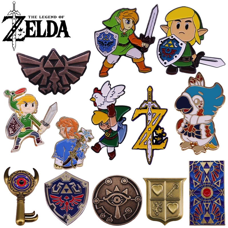 Эмалированные булавки Zelda в виде слез Великобритании