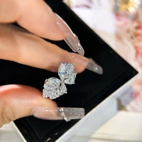 Sommerfugl Moissanite Ring 925 Sølv Gullbelagt