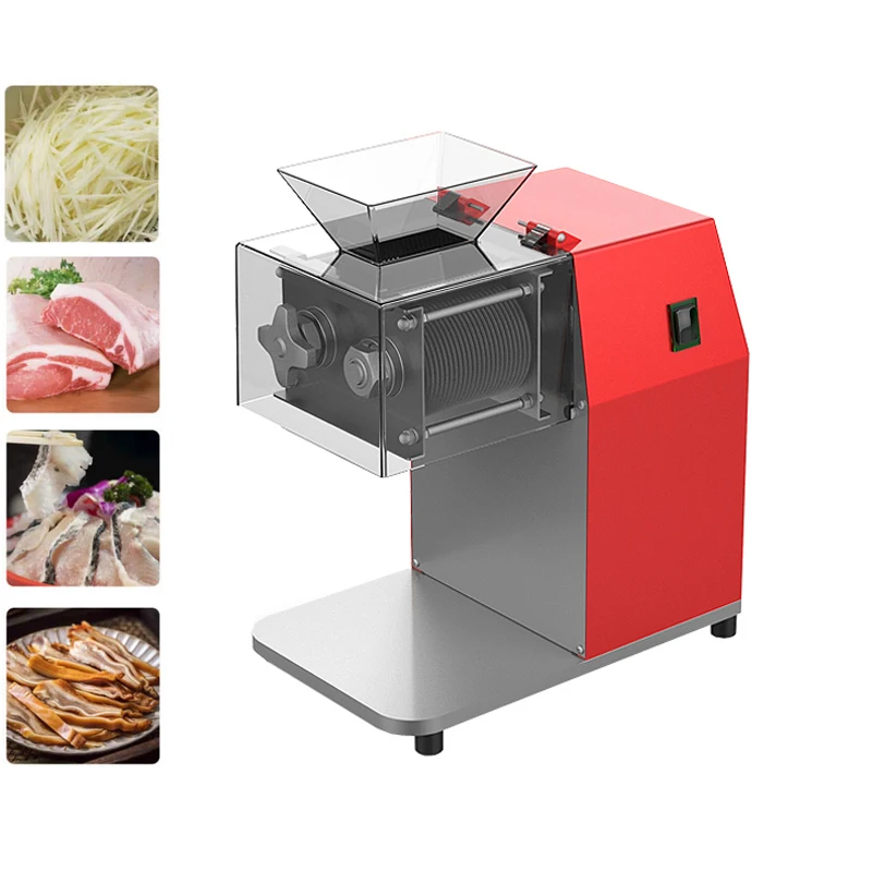 

Commercial Meat Cutting Machine Electric Meat Slicer Shredded Diced Machine Stainless Steel Vegetable Cutter 220V