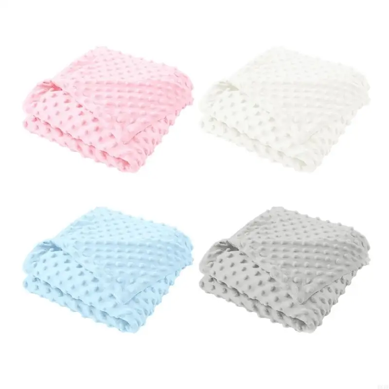 Double Sided Baby Blanket Dotted Designs Infant Wrap Large for Toddler & Infants