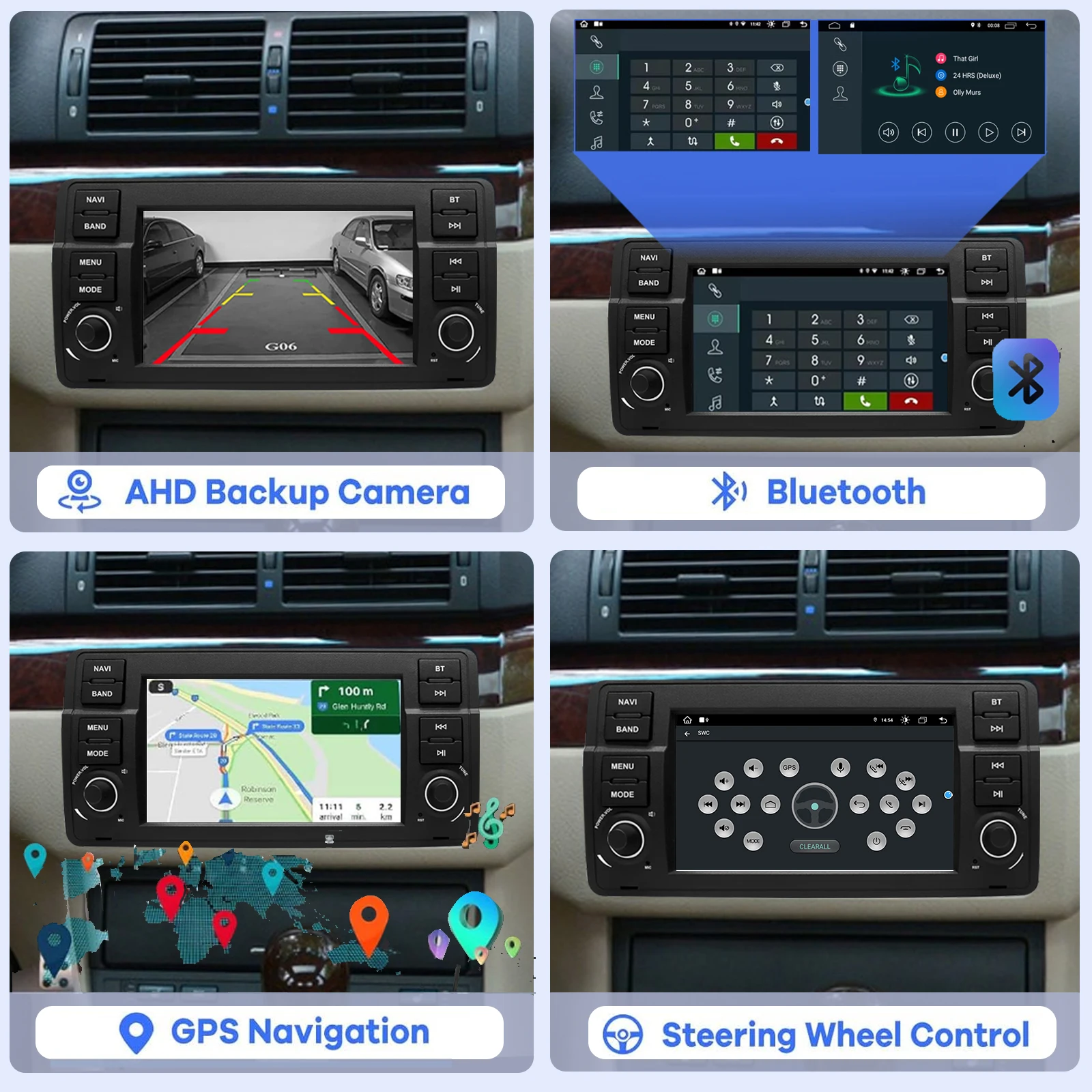 7'Android Car Radiofor BMW E46 Rover 75 MG ZT Multimedia Player Supports CarPlay