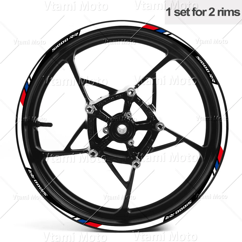 Reflective Waterproof Motorcycle Wheel Stickers Rim Decals