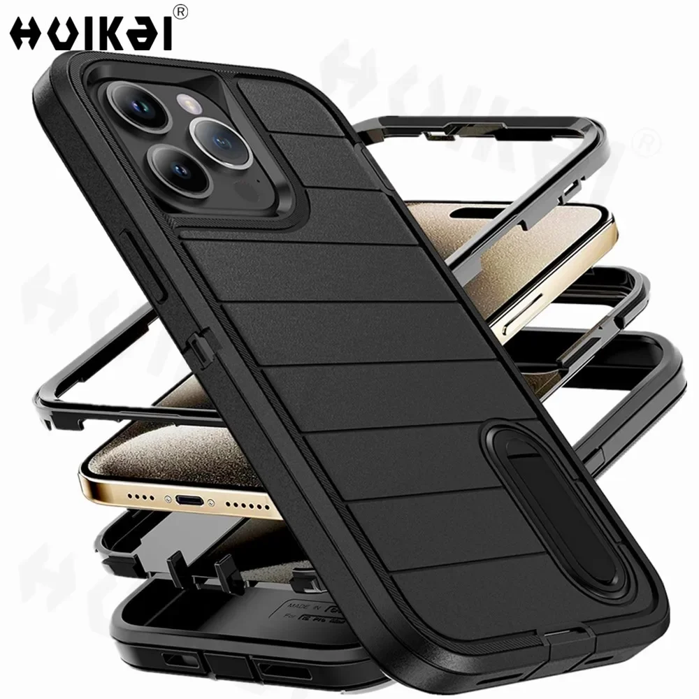 Heavy Duty Shock Absorption Full Body Protective Silicone Rubber Phone Case