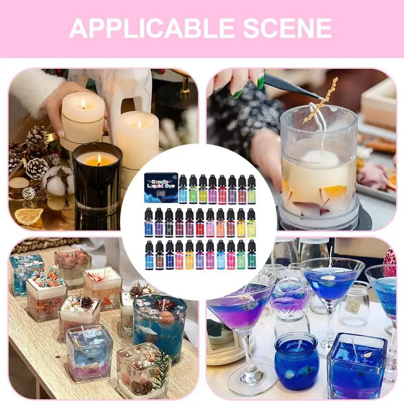 18/24/30/36 Colors Concentrated Liquid Candle Dye Aromatherapy Candle Color Essence Soy Wax Dye DIYs Making Supplies
