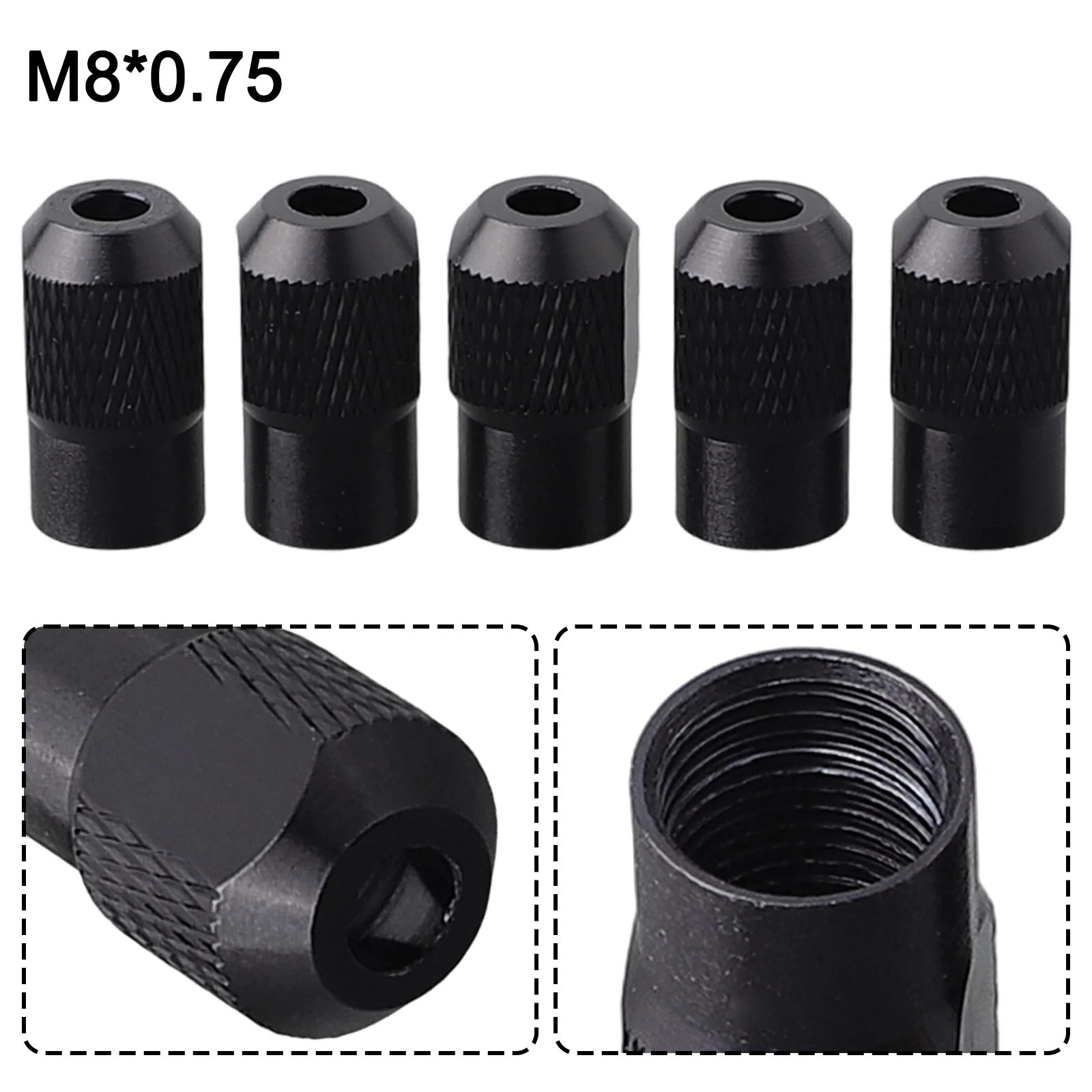 

5pcs Electric Grinder Drill Chuck M8*0.75mm Chuck Nut Holder Zinc Alloy For Rotary Tools Grinder Power Tools Accessories