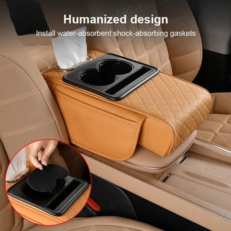 Car Armrest Cushion Soft Elbow Support Center Console Box Extension