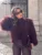 Fashion Burgundy Fur Coats Women Warm Thick O-neck Long Sleeve Loose Jackets Female 2025 Autumn Winter Party Outwear