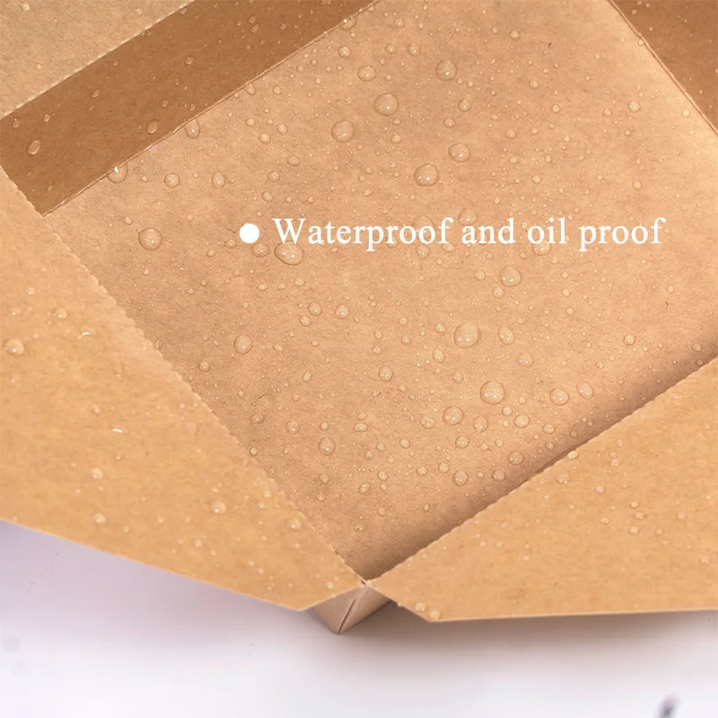 10/20Pcs Kraft Paper Takeaway Boxes, Thickened Disposable Folding Food Containers for B... - SKU KPTB1509 - UGI Packaging