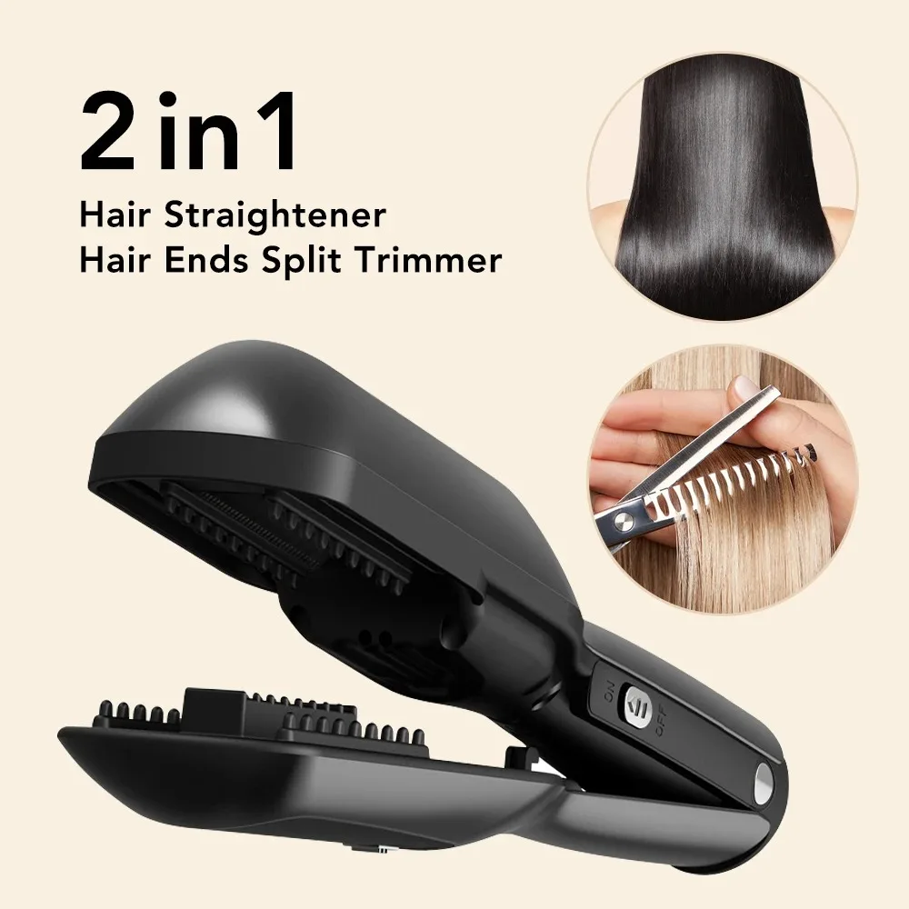 Rechargeable Hair Trimmer Split End Remover Straightener Iron