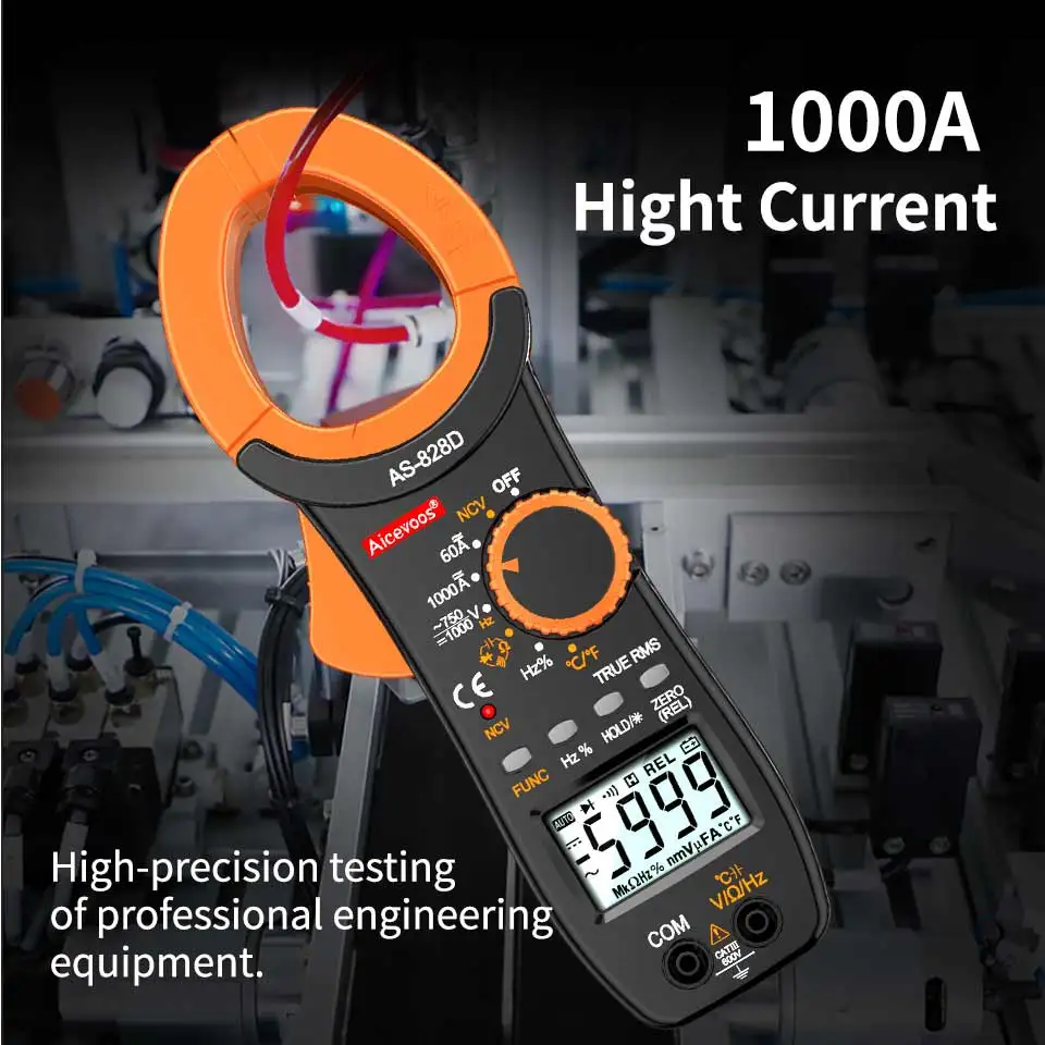 Digital Clamp Meter AC DC Auto Rang 600A Current Clamp True RMS Multimeter Ammeter Voltage Tester Ohm Capacitance NCV digital multimeter clamp meter