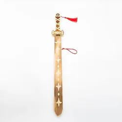Katana Sword Wooden Ruyi Collectible Toy with Sheath - Medieval Cosplay Party Supplies (52cm Ruyi Sword)