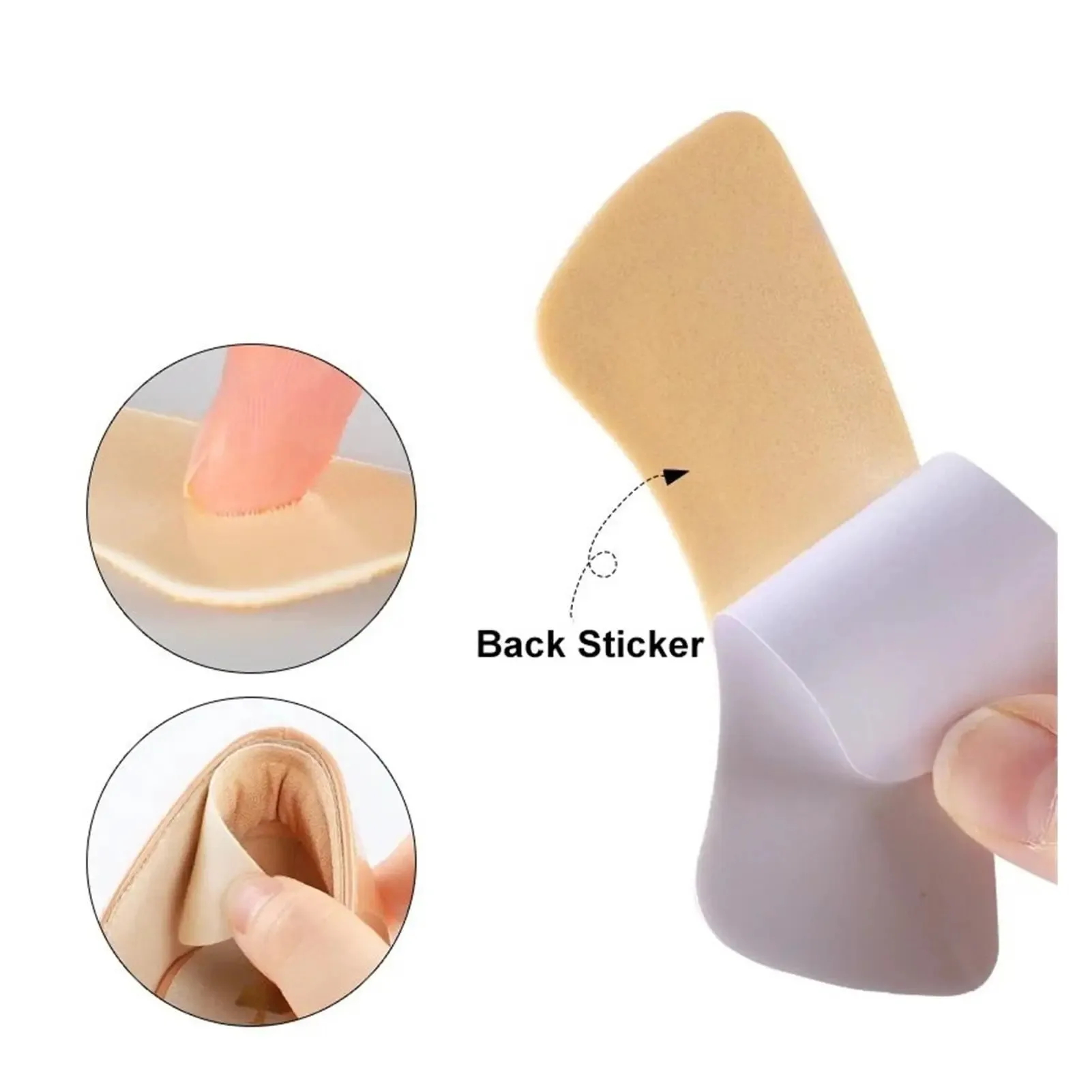 8 Pcs Heel Pads For Too Big Shoes Self-Adhesive Heel Protectors Inserts Improved Shoe Fit And Comfort Prevent Slip