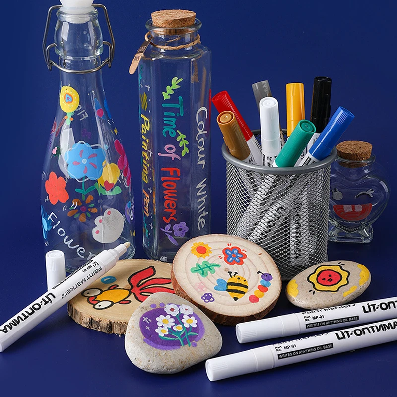 12color Paint Marker Waterproof Not Easy To Fade Car Paint Wood Ceramics Tires Balloons Shoes Metal Markers Paint-Mending Pen marker pens,paint marker pen,markers pen,art markers,paint pen,art marker pen