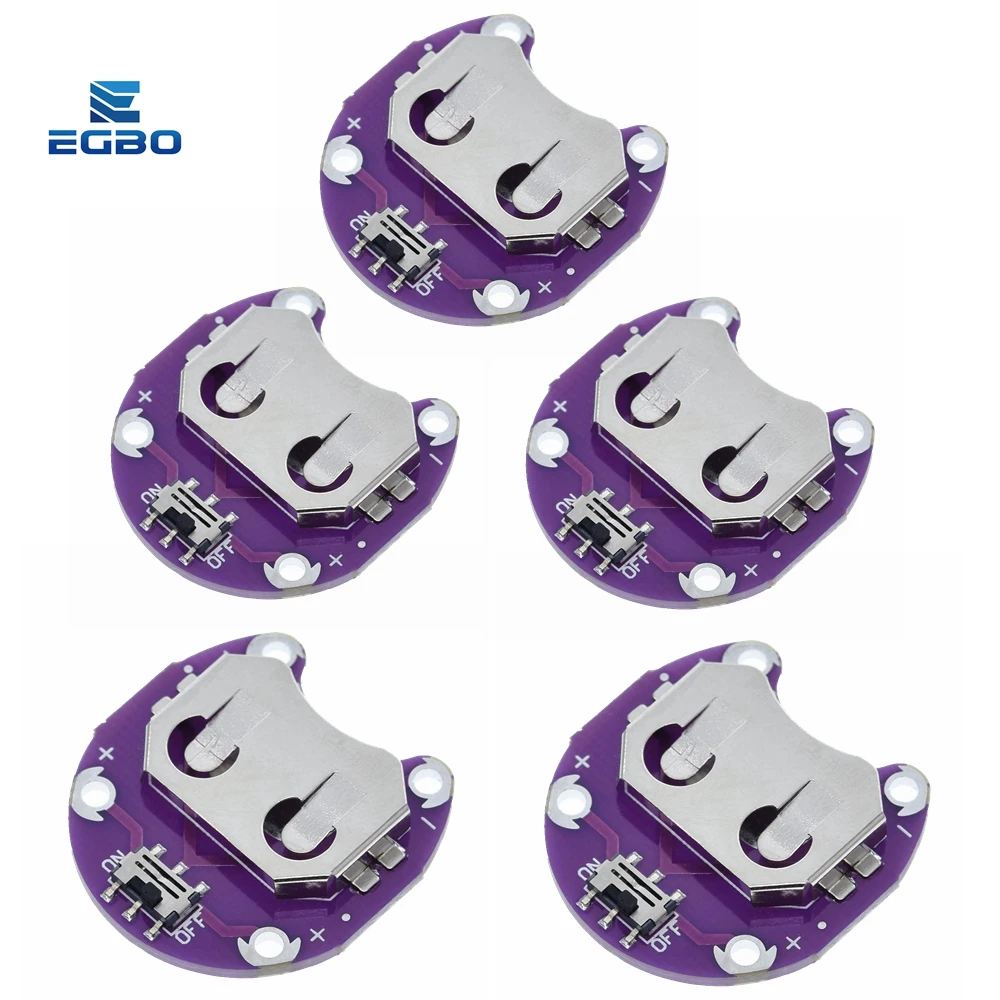 5pcs Lilypad Coin Cell Battery Holder Cr2032 Battery Mount Module For
