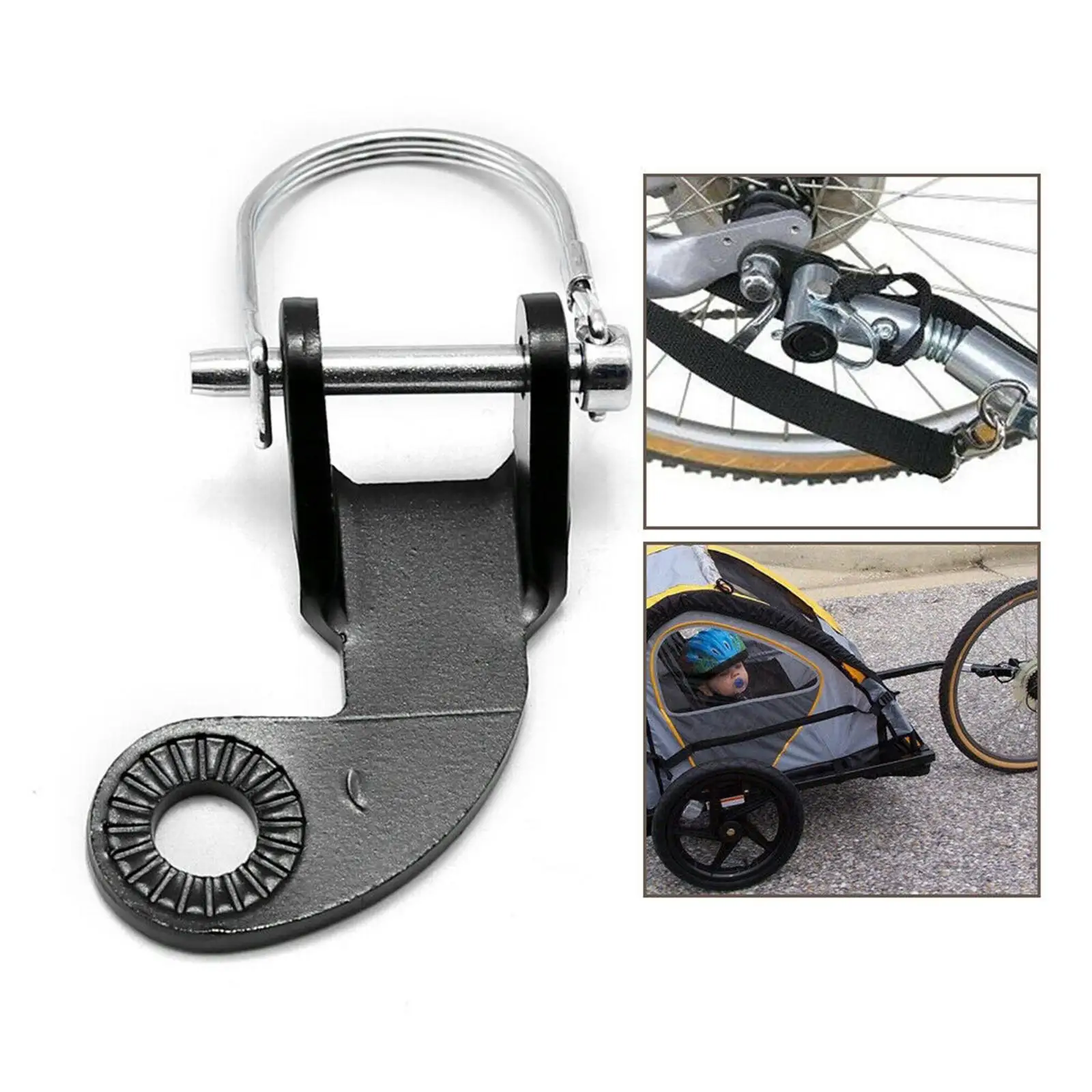 Gancio Traino Per Rimorchio Bici Bigxin - Testa Di Accoppiamento In Acciaio Per Bambini, 5.5x2.7x5 Cm - Foto 6