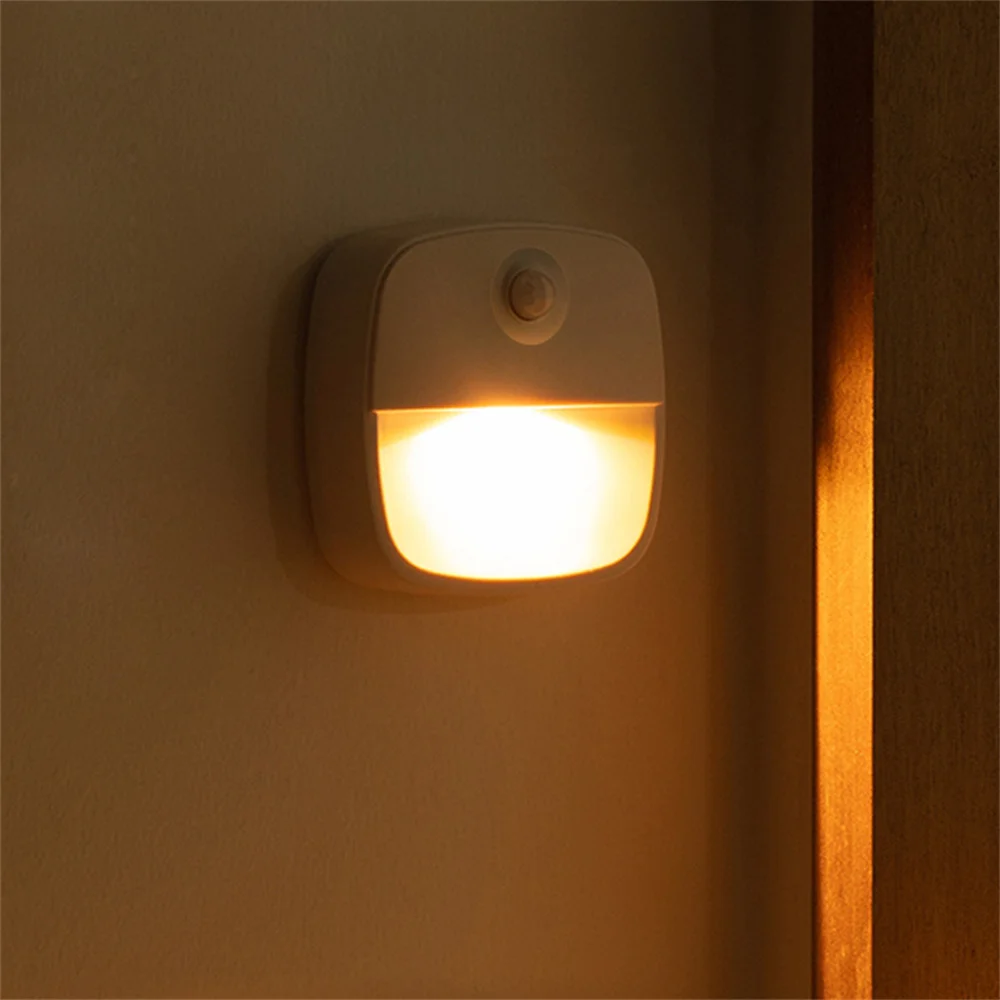 

3LED Wireless Motion Sensor Night Light Wall Lamp Battery Operated Cabinet Light for Kitchen Bedroom Stairs Step Closet Lighting