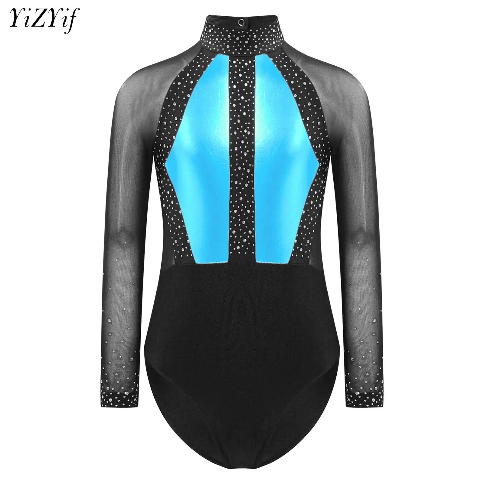 

Kids Girls Ballet Figure Skating Leotard Gymnastics Long Sleeve Bodysuit Yoga Exercise Workout Jumpsuit Competition Costume