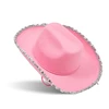 Pink Cowboy Hat for Girls Cowgirl Hat with Sequins and Star 3