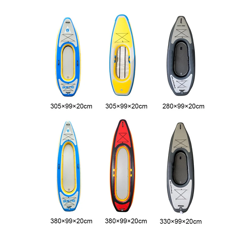 Single Seat One Person Inflatable Cheap Canoe Sit on Top Single People Fishing Water Sports Area