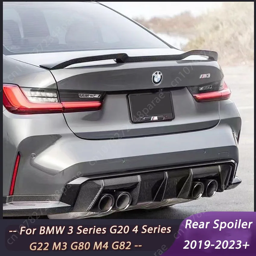 Car V Style Rear Trunk Roof Spoiler Wing Body Kit Trim Accessori Per Bmw Serie 3 G20 Serie 4 G22 M3 G80 M4 G82 2019-2023 +