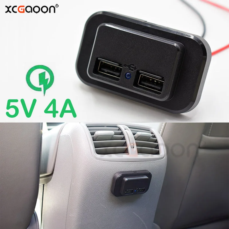 

Автомобильное зарядное устройство с двумя USB-портами, 12 В/24 В