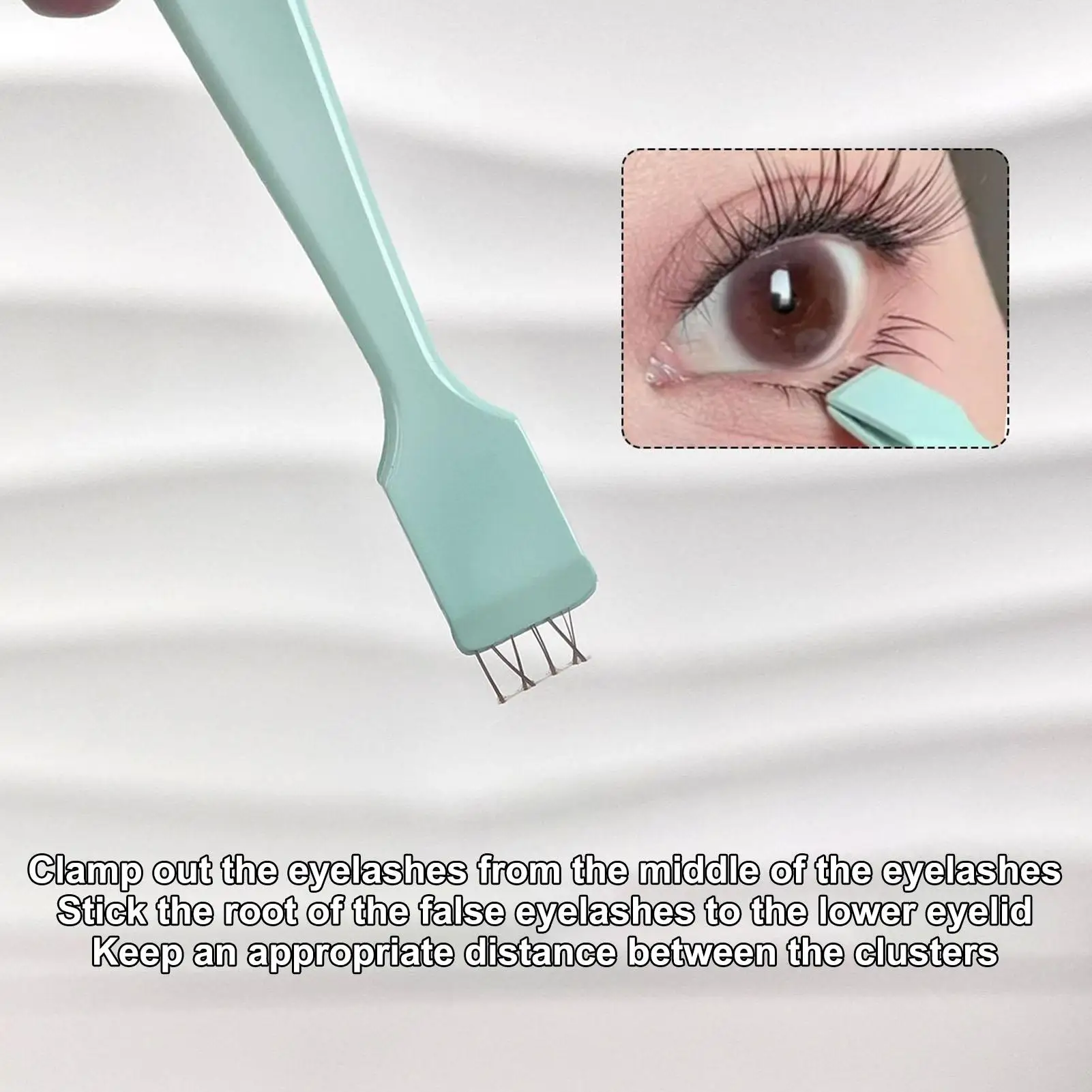 Personal Health Care Lower Eyelash Tweezers, Stainless Steel for Ladies
