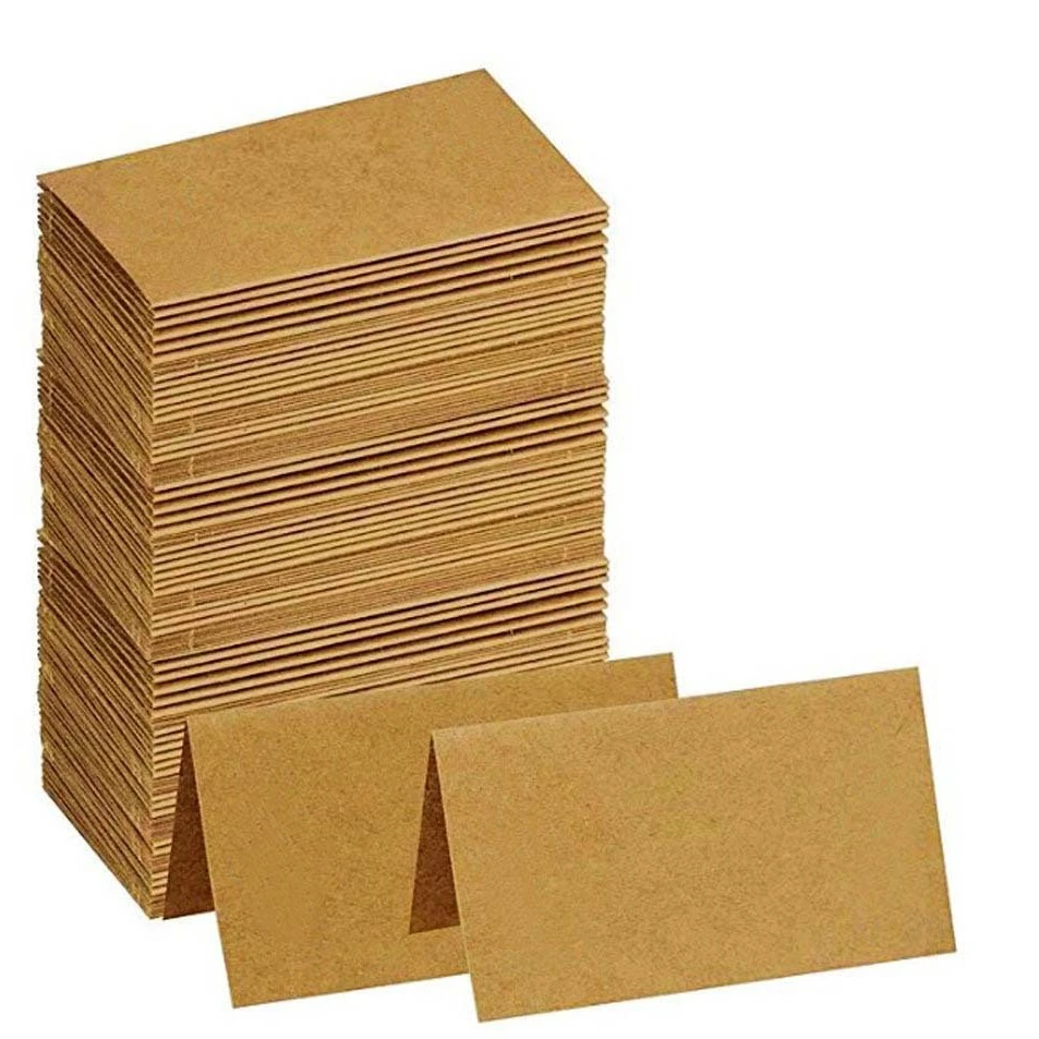 Place Cards 20/50/100pcs Kraft Paper Wedding Banquet Festival Party Sign-in Name Seat Gift Thank You