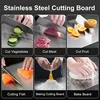 316 Stainless Steel Chopping Board Portable Double Sided Antibacterial Mildew-proof Cutting Boards Kitchen Cooking Supplies 6