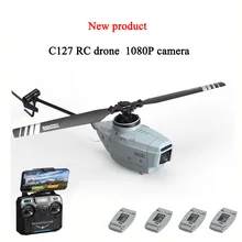  C127 Wifi 4ch RC Drone 2.4GHz Single Paddle No Aileron Simple 1080P Wide Angle Camera Helicopter 6 Axis RC Toy 