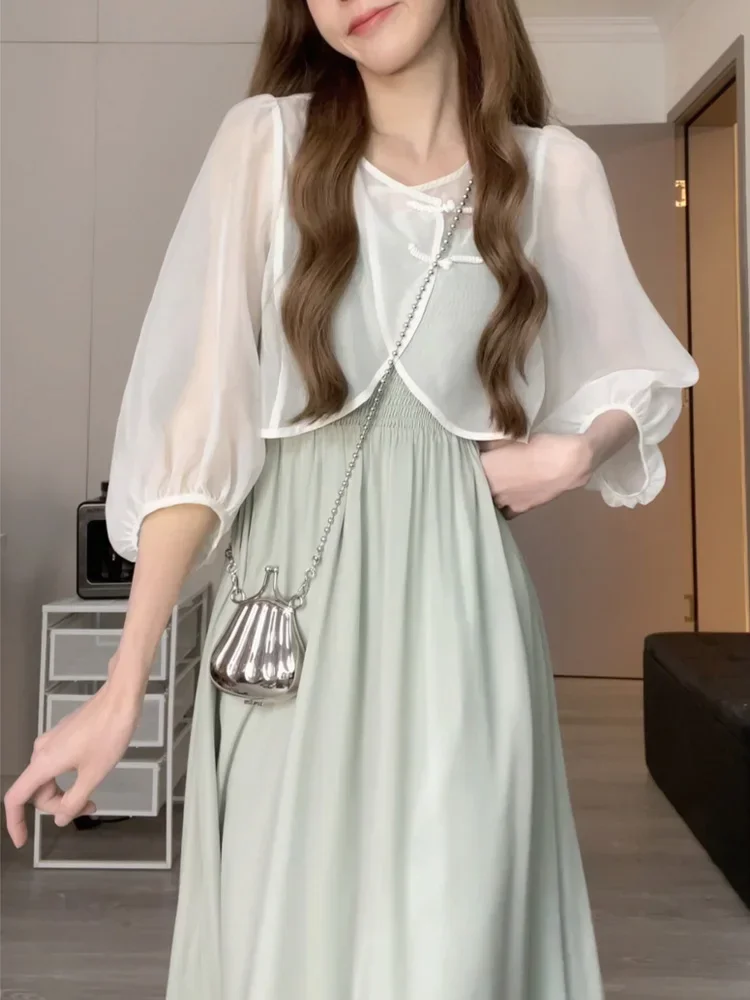 Chinese Chiffon Sun Protection Clothing Women's Summer Thin Cardigan Jacket French Shawl Blouse