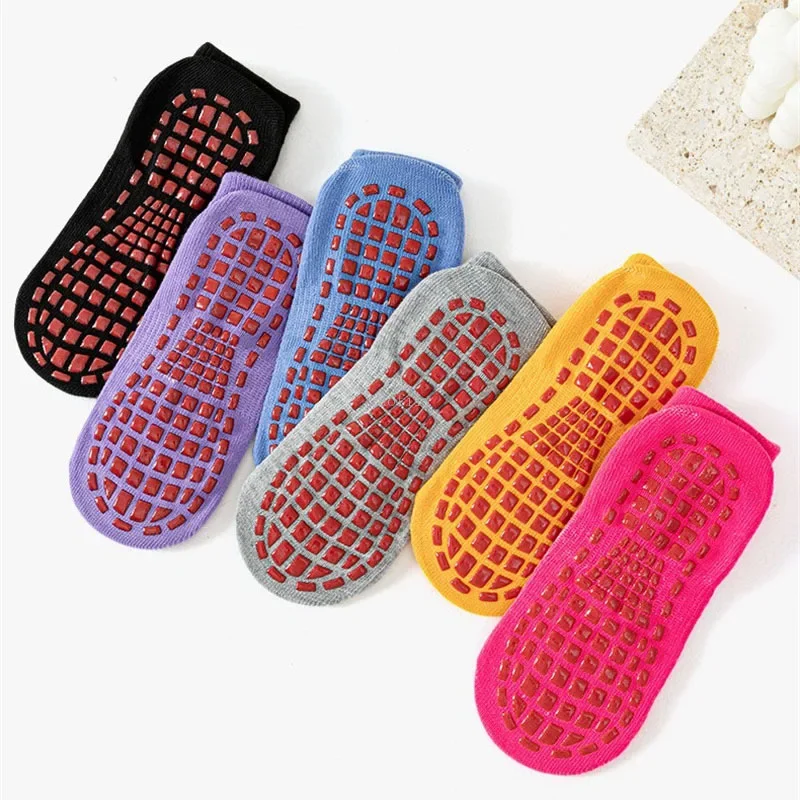 Fashion Solid Children Floor Socks Boys Kids Girls Baby Non Slip Silicone Toddler Socks Breathable Versatile Parent-child Socken