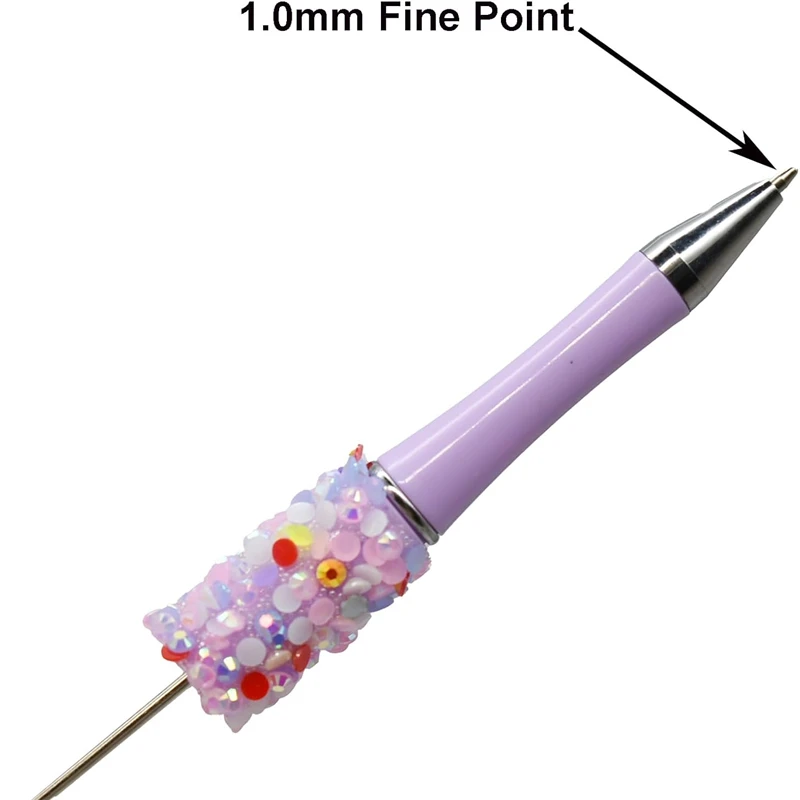 4 Penne A Sfera Con Strass – Oro Rosa – Retrattili In Metallo – Cancelleria Elegante Per Ufficio E Scuola - 2