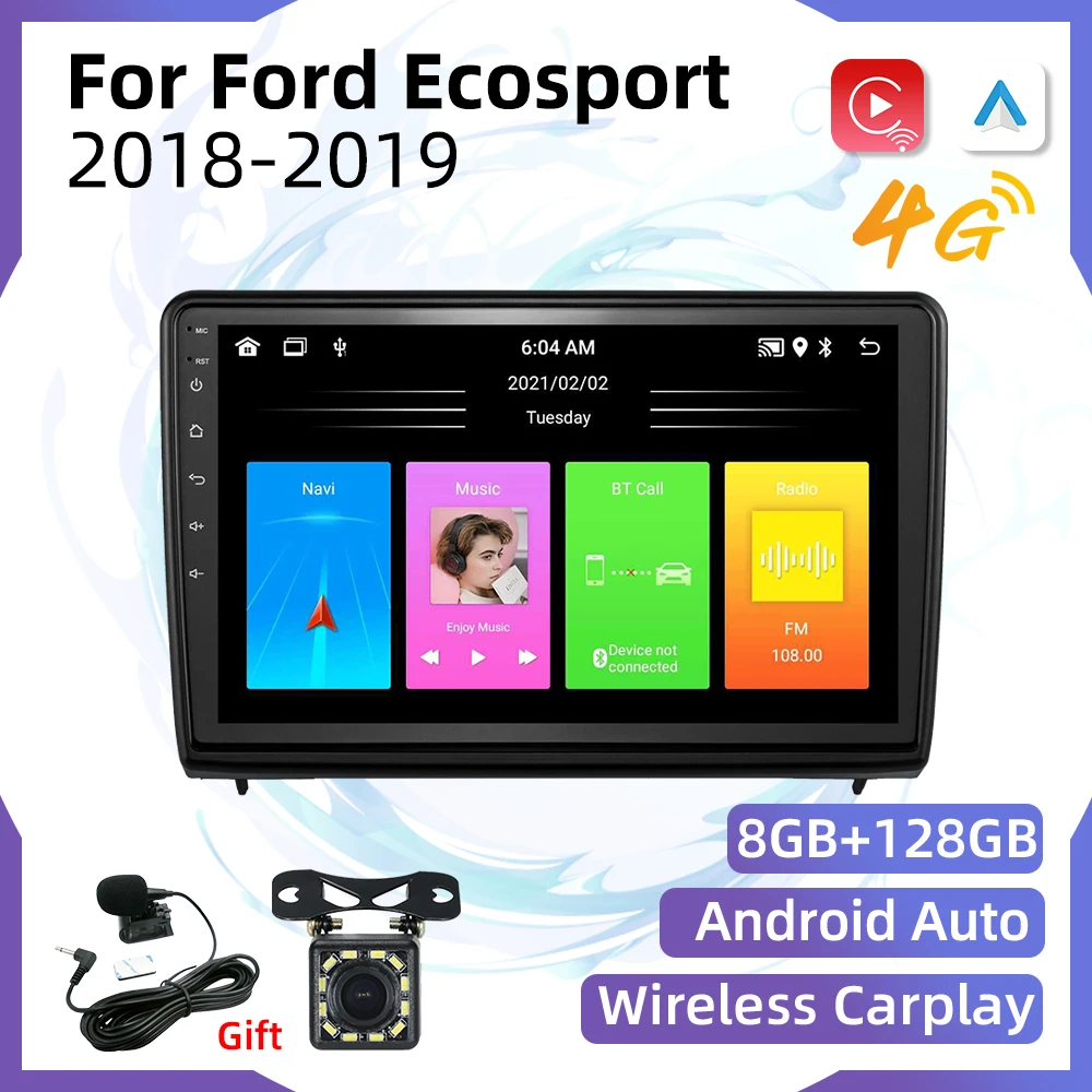 2 Din Android Car Radio for Ford Ecosport 20182019 Car Stereo GPS