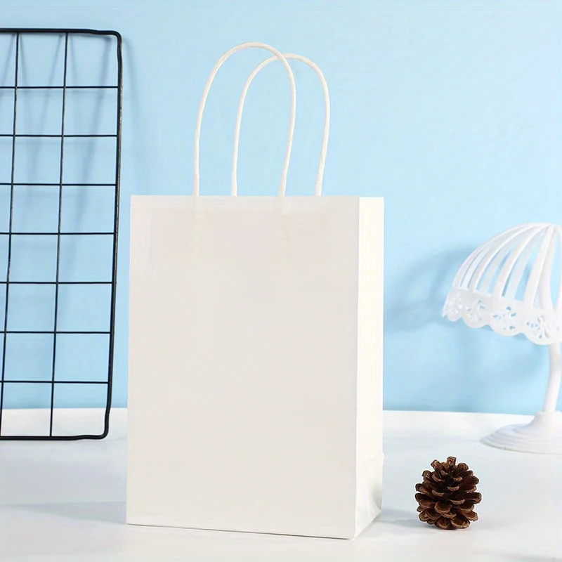 Gift Bags for Halloween Party Recyclable Bags for Christmas Wedding Birthday Kraft Paper Shopping Grocery 10PCS party gift bags