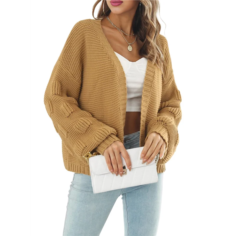 여성 패션- 캐주얼 오버사이즈 스웨터 오픈 프론트 배트윙 롱 슬리브 청키 니트 가디건 아우터웨어 코트