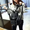 Fashion Women Backpacks Soft Washed PU Leather Travel Bag Female Drawstring Backpack High Capacity School Bags for Women 2