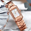 Classic square waterproof stainless steel material women's quartz watch 3
