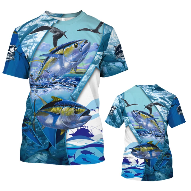 New Fishing T-Shirts Outdoor Fish 3D Print Streetwear Men Women Sports  Casual Fashion Oversized T Shirt Kids Tees Tops Clothing - AliExpress